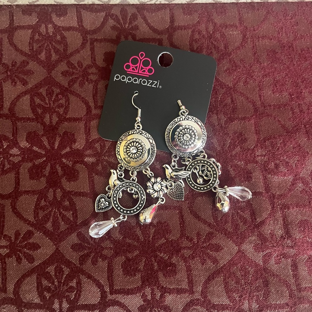 Paparazzi Silver Charm Earrings